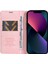iPhone 13 Cüzdan Kılıfı Çizilmez Deri Telefon Kılıfı-Pembe (Yurt Dışından) 2
