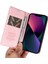 iPhone 13 Cüzdan Kılıfı Çizilmez Deri Telefon Kılıfı-Pembe (Yurt Dışından) 5