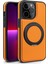 iPhone 13 Pro Için Kılıf Deri+Pc+Tpu Kickstand Telefon Kılıfı Magsafe-Turuncu ile Uyumlu (Yurt Dışından) 2