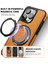iPhone 13 Pro Için Kılıf Deri+Pc+Tpu Kickstand Telefon Kılıfı Magsafe-Turuncu ile Uyumlu (Yurt Dışından) 4