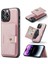 Jeehood iPhone 14 Pro Max Kılıf 2'si 1 Arada Deri+Tpu Telefon Kapağı Çıkarılabilir Kart Tutucu-Pembe (Yurt Dışından) 1