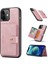Jeehood iPhone 12/12 Pro Kılıf Deri Telefon Arka Kapak Manyetik Çıkarılabilir Kart Çantası-Pembe (Yurt Dışından) 1