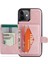 Jeehood iPhone 12/12 Pro Kılıf Deri Telefon Arka Kapak Manyetik Çıkarılabilir Kart Çantası-Pembe (Yurt Dışından) 2