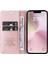 iPhone SE(2024) Için Kılıf Standı Cüzdan Pu Deri Telefon Kılıfı-Pembe Altın (Yurt Dışından) 2