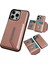 iPhone 13 Pro Için Kart Tutuculu Deri+Tpu Telefon Kılıfı Çıkarılabilir-Pembe Altın (Yurt Dışından) 1