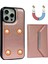 iPhone 13 Pro Için Kart Tutuculu Deri+Tpu Telefon Kılıfı Çıkarılabilir-Pembe Altın (Yurt Dışından) 2