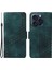 iPhone 15 Pro Kılıf Eşkenar Dörtgen Yıldızlı Pu Deri Darbeye Dayanıklı Telefon Kılıfı-Yeşil (Yurt Dışından) 1