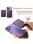 iPhone 15 Pro Için Manyetik Telefon Kılıfı Kart Çantası Pu Deri Kaplamalı Tpu Telefon Kapağı-Mor (Yurt Dışından) 4