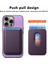 iPhone 15 Pro Için Manyetik Telefon Kılıfı Kart Çantası Pu Deri Kaplamalı Tpu Telefon Kapağı-Mor (Yurt Dışından) 5