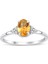 Citrine Oval Tektaş Pırlanta Yüzük 1