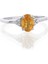 Citrine Oval Tektaş Pırlanta Yüzük 2