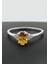 Citrine Oval Tektaş Pırlanta Yüzük 4