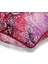 Oliva Damask Renkli Kadife 50*50 Biyeli Kırlent Çok Renkli 5