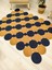 Jüt Hasır Görünümlü Desenli Modern El Örgüsü Dikdörtgen Halı Kilim 2
