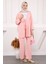 Siyah Ön Bağlamalı Bürümcük Kimono Pantolonlu Takım 1
