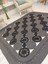 Jüt Hasır Görünümlü Desenli Modern El Örgüsü Dikdörtgen Halı Kilim 2