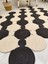 Jüt Hasır Görünümlü Desenli Modern El Örgüsü Dikdörtgen Halı Kilim 1