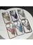 Apple iPhone 14 / 13 Uyumlu Kılıf Kelebek Figürlü Hareketli Simli Şeffaf Silikon Kılıf / Kapak 4