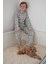 Erkek Çocuk Pijama Takımı Ekose Desenli 9-12 Yaş, Gri 3