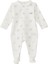 Yaprak Desenli Pijama Tulum - Beyaz 1