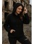 Üçaymoda Kadın Uzun Kollu Kapşonlu Bağcıklı Cepli Capitone Sweatshirt 1