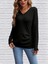 Üçaymoda Kadın Uzun Kollu V Yakalı Yandan Düğme Detay Yün Viskon Bluz 2