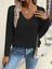 Üçaymoda Kadın Uzun Kollu V Yakalı Triko Bluz 4