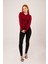 Üçaymoda Uzun Kollu Basic Bordo Bluz 3