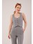 Üçaymoda Kalın Askılı Düğmeli Yelek ve Pantolon Gri Takım 4