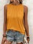 Üçaymoda Kadın Kolsuz Bisiklet Yaka Önden Şerit Detaylı Viskon Bluz 3