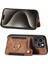 iPhone 15 Pro Için Kılıf Rfıd Engelleme Kart Yuvaları Retro Pu+Tpu Telefon Kapağı-Kahverengi (Yurt Dışından) 3