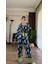 Üçaymoda Desenli Saten Bol Takım - Indigo 4