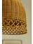 Doğal, El Örgüsü, Konik Tasarım Aydınlatma, Dekoratif Rattan, Sarkıt Lamba, Bohem Tasarım, 30 cm 5
