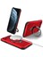 iPhone 11 Pro Kılıf Manyetik Pc+Tpu Halkalı Telefon Kılıfı Kickstand-Kırmızı (Yurt Dışından) 1