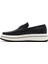 Erkek Siyah Kalın Tabanlı Deri Casual Loafer 25SFD650118 2