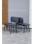 Hayat Serisi Mutfak, Yemek, Bahçe, Kafe, Modern Bench, Puf, 2 Adet - Lacivert 1