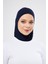 Lacivert Pratik Hazır Geçmeli Bone Viskon Çapraz Sporcu Hijab 2110_02 3