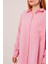 Üçaymoda Salaş Kesim Cepli Pembe Gömlek 3