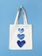 Blue Love Bez Çanta, Omuz Çantası, Kalın Kanvas Tote Bag, Pinterest Çanta, Y2k 2