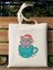 Cup Cat Tasarım Ham Bez Tote Bag Çanta, Pinterest Çanta 2