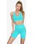 Seamless Toparlayıcı Mint Kısa Spor Tayt 4