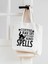 Spell Cat Coffee Kalın Su Geçirmez Bez Tote Bag Kanvas Omuz Çantası 1