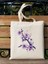 Mor Çiçek Yağlı Boya Y2k Retro Ham Bez Tote Bag Çanta, Pinterest Çanta 1