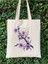 Mor Çiçek Yağlı Boya Y2k Retro Ham Bez Tote Bag Çanta, Pinterest Çanta 2