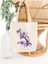 Mor Çiçek Yağlı Boya Y2k Retro Ham Bez Tote Bag Çanta, Pinterest Çanta 3
