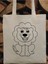 Aslan Hayvanlı Boyama Çantası, Boyama Bez Çanta Tote Bag 2