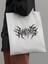 Gothic Tarz, Gotik Tasarım Metalci Tasarım Siyah Kalın Kanvas Tote Bag Çantası Sokak Tarzı, Y2k 1