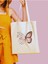 Kelebek Çiçek Tasarım Y2k Retro Ham Bez Tote Bag Çanta, Pinterest Çanta 2