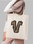 Leopar V Harfi Desenli, Y2 Pinterest Retro Bez Çanta Tote Bag, Hediye Çanta 1