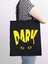 Yellow Dark Cat Design Kalın Kanvas Y2k Bez Çanta, Omuz Çanta, Tote Bag 3